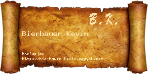 Bierbauer Kevin névjegykártya